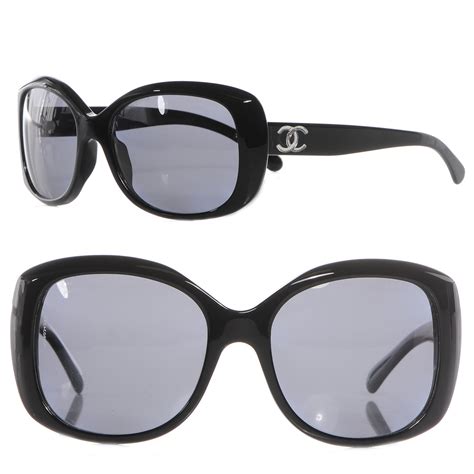 chanel sunglasses black logo|More.